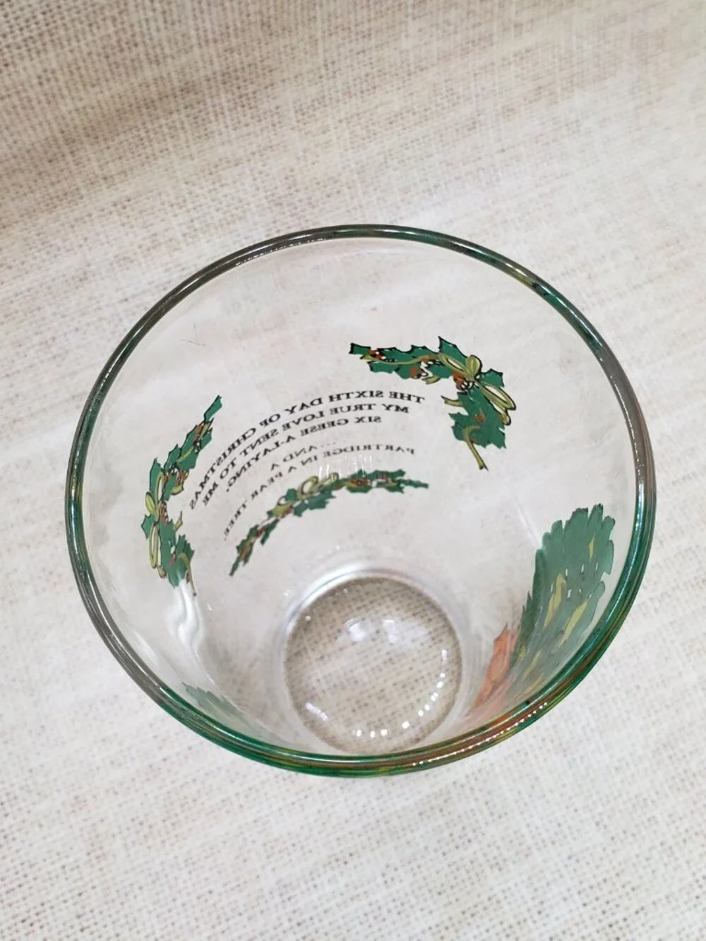 Vintage 12 Days of Christmas Pepsi Drinking Glass Day 6 Geese Laying 1970s Carol